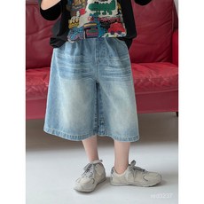 男童牛仔短褲2025夏裝兒童韓版直筒褲中小童寬鬆休閒七分褲