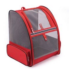 小型犬貓外出透氣後背包 可折疊寵物攜帶提袋, 1個, 紅色