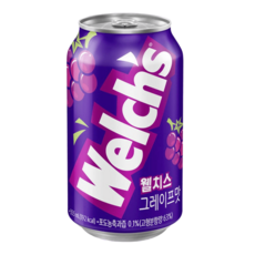 웰치스 소다포도 355ml 6개 탄산 사무실 탕비실 캠핑 소풍 캔음료, 1세트