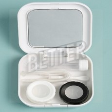 거울 렌즈케이스 5p세트 거울렌즈케이스 렌즈보관함, 거울 렌즈케이스 5p세트(화이트)