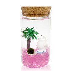 마리모 포함 키우기 야자수북극곰 콜크자300ml 어항 장식, 1개