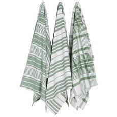 Now Designs Jumbo Pure Kitchen 타월 3개 세트 레몬 옐로우, 엘름 그린