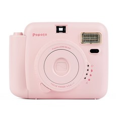 Popoto 폴라로이드 카메라 고화질 컬러 휴대용 즉석사진 카메라, 로즈 핑크