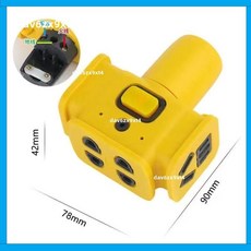 工程專用插排 多功能多孔大功率開關工地家用防摔防爆插座, 1個, 黄色防摔,1个装