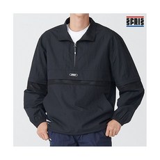 스프리스 남성 3단 배색 아노락 점퍼 블랙