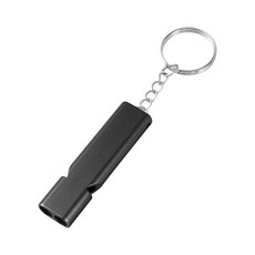 鋁合金雙頻求生口哨 求生哨 救生哨 求救哨 口哨 哨子 登山哨子 求生哨子 求救哨 防狼 防身 訓練哨 高分貝哨子, 黑, 1個