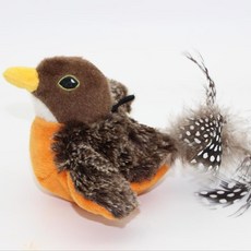 電動拍翅仿真鳥寵物玩具，寵物解悶神器，高顏值發聲貓玩具, 黃飛鳥,彩盒（帶掛繩，數據線，說明書）, 1個