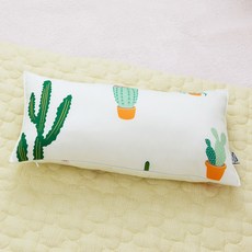 이블랑 낮잠 베개커버, 쁘띠선인장 아이보리