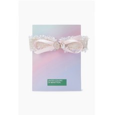 [AK플라자] [베네통 키즈] 트위드 빅 리본 헤어핀 QCET12541PK_핑크