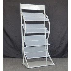 해이프 팜플렛거치대 게시대 디스플레이 책전시대 진열대, 1단, 회백색 높이 142 71cm