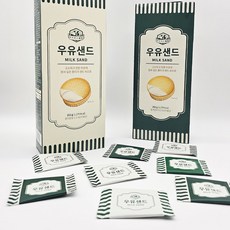 제주 아침미소 목장 우유샌드 (대) 밀크쿠키 간식 선물, 1개, 252g