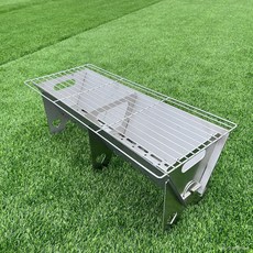【A 優選】不鏽鋼燒烤網鐵絲網格 小格瀝油網架工具 燒烤爐燒烤架 不鏽鋼可拆卸燒烤爐 便攜式卡片燒烤爐 家用野炊碳烤, 1個, 2mm碳鋼600X205X210條, 600X205X210條
