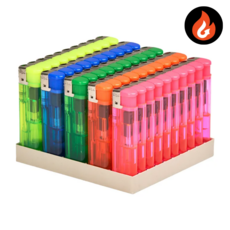 개업홍보용 광고판촉용 푸쉬 프린스 전자 투명 라이터 50개, 프린스 투명