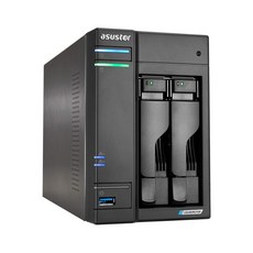 Asustor Lockerstor 2 Gen2 AS6702T - 2베이 NAS 쿼드 코어 2.0GHz CPU M.2 NVMe 슬롯 4개(PCIe 3.0) 듀얼 2.5GbE, 2 Bay, Lockerstor Gen2