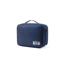 케이블 보관 가방 방수 디지털 전자 액세서리 정리함 휴대용 여행 정리 케이스 USB 충전기용, Navy
