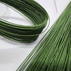 지철사 꽃철사(대용량) 27호-녹색 36cm 약350g 약700개, 1세트