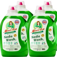 맘스럽 소다워시 액체세제 프로방스향 실내건조 고농축 베이킹소다, 3.1L, 4개