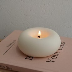 創意香氛裝飾擺件，無煙浪漫手工蠟燭, 1個, 圈圈蠟燭（一層8*3.5cm）