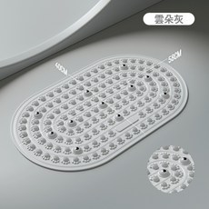 DFMEI 實心液態軟膠指壓板超慢跑加厚耐用家用跑步腳底雙面凸點按摩墊, 灰色軟膠指壓板40*58cm小號:如圖, 1個