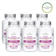 [내추럴이믹스] 갱년기 케어 플러스 500mg (2개월분) 대두 이소플라본 식물성 에스트로겐 갱년기 영양제, 120정, 6개