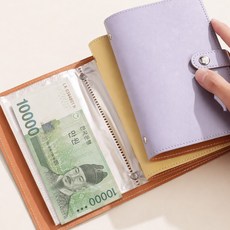 생활담음 현금 용돈 저축 다이어리, 1개, 퍼플
