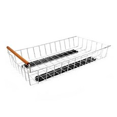 金屬衣櫃抽拉籃 伸縮衣褲架 滑軌拉籃 抽屜式置物架 衣櫃收納籃 手提包收納架, 1個, 金屬抽拉籃 (小) 超取最多1個