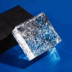 크리스탈 벽돌 블록 투명 유리 마감 월 컬러 글라스 초백색 양면 얼음결정 100x100, 울트라화이트 아이스 100 100x50mm