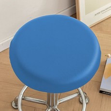 쿠션 커버 원형 리폼 시트 가죽 검정 1. 30-36cm 덮개 의자캡 라운드 2P 스툴 동, E. 연무 블루, B. 2팩