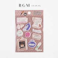 莫莫日貨 2021 12月新品 BGM 水晶印章 透明印章 信件組 CS050 日本進口, 1個