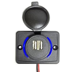 방수 시거잭 USB 2구 소켓 카라반 캠핑카 매립형 고속충전기 MGC-28, 방수 시거잭 USB 2구 소켓 카라반 캠핑카 매립형 고