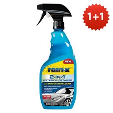 1+1 레인엑스 2in1 익스테리어 디테일러-680ml 620115 빠른광택 퀵디테일러 물왁스, 680ml
