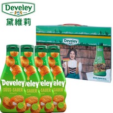 Develey 黛維莉糖醋醬禮盒組(250ml x 4瓶)台灣總代理公司貨, 1個