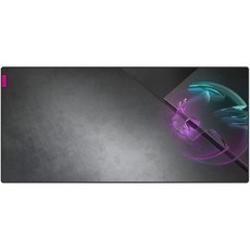 ROCCAT Sense Icon XXL PC 게이밍 마우스패드 미끄럼 방지 고무 뒷면 맞춤형 아트워크 내구성 있는 수지 처리 천 표면 및 깔끔한 스티치 마감 사이즈 직사각형 블, 35.4L x 16.5W inches