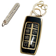 Automatic Beauty 高級TPU鑰匙殼套組, AG-03, 深黑色