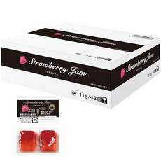 큐피 업소용 딸기잼 파키테 11g×48개 작은 봉지 소분 개별 포장 1회용 빵토스트