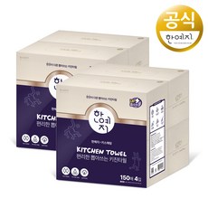 한예지 키스해링 뽑아쓰는 천연펄프 키친타올 4개입, 150개입, 8개