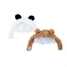 [5959]강아지모자 고양이귀모자 고양이옷 고양이 모자, 1개, 브라운 곰