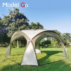 Modelgo 대형 돔 라운지 쉘터 타프스크린 하우스 타프쉘, 아이보리 카키