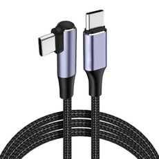 480Mbps USB C to Type C 케이블 100W 고속 충전 휴대폰 충전 코드 25cm, 02 elbow