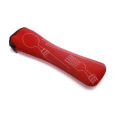 1PC 휴대용 칼 붙이 가방 여행 포장 보관 상자 피크닉 스푼, 04 1pc red