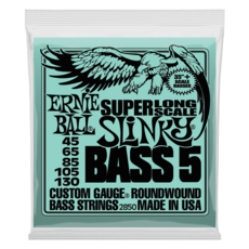 Ernie Ball 貝斯弦 加長 5弦 美國製造, Slinky 2850 # 45-130 35吋, 1個