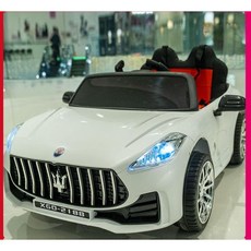 마세라티 어린이 장난감 자동차 4륜 구동 전기 블루투스 RC 카, 공식 표준, 화이트, 1개
