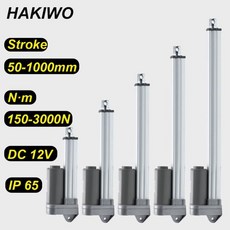 선형 액추에이터 HAKIWO 12V IP65 방수 3000N 50mm 300mm 500mm 700mm 1000mm 스트로크 태양 추적기 도어 자동화 150mm/s, Stroke 750mm, 400N 55mm s, 1개