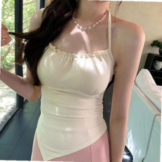 프리 여성용 나시탑 스트랩 59000EA 1EA, 살구 M