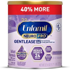 Enfamil 엔파밀 NeuroPro Gentlease 인팬트 포뮬라 파우더 베이비 밀크, 777g, 1개