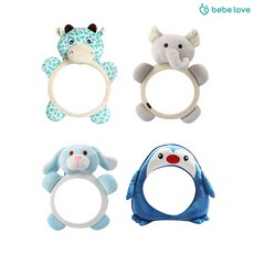 차량용 아기 후방 안전 동물 거울 소, 민트, 1개