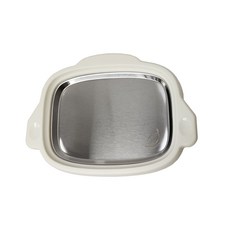 [上手家居] 冰淇淋機 炒酸奶機 DIY炒冰機 25x20cm, 304不鏽鋼炒冰盤-椰奶白, 1個