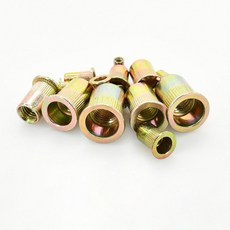 60 100Pcs 플랫 리벳 너트 탄소 스틸 M8 클램프 M6 패널 M5 미터 M4 M3 스테인레스 리브 알루미늄 나사 금속, M3 (100Pcs), Carbon Steel (Zinc)