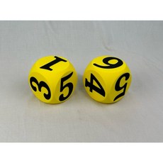 10cmEVA圓角數字骰子組（3選1，2顆/組）台灣製造, 10cm數字骰子/A305黃圓體字*2個, 1個