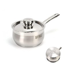 인덕션겸용 삼중바닥 스텐 편수냄비 18cm 국 스튜 파스타 식당 샤브샤브